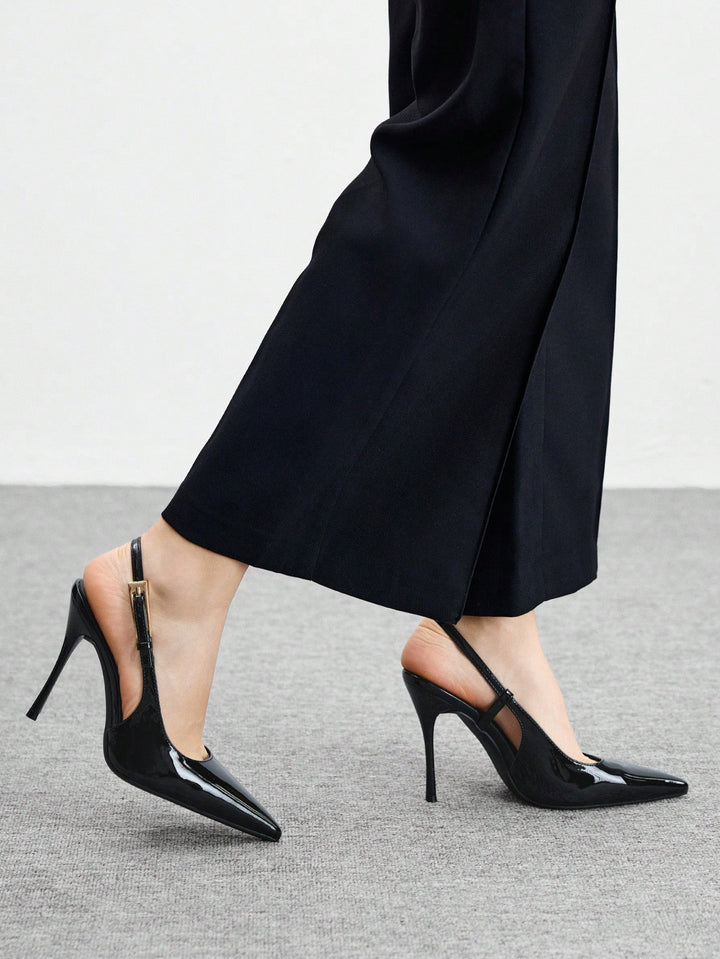 Pantofi cu toc SHEIN, negru