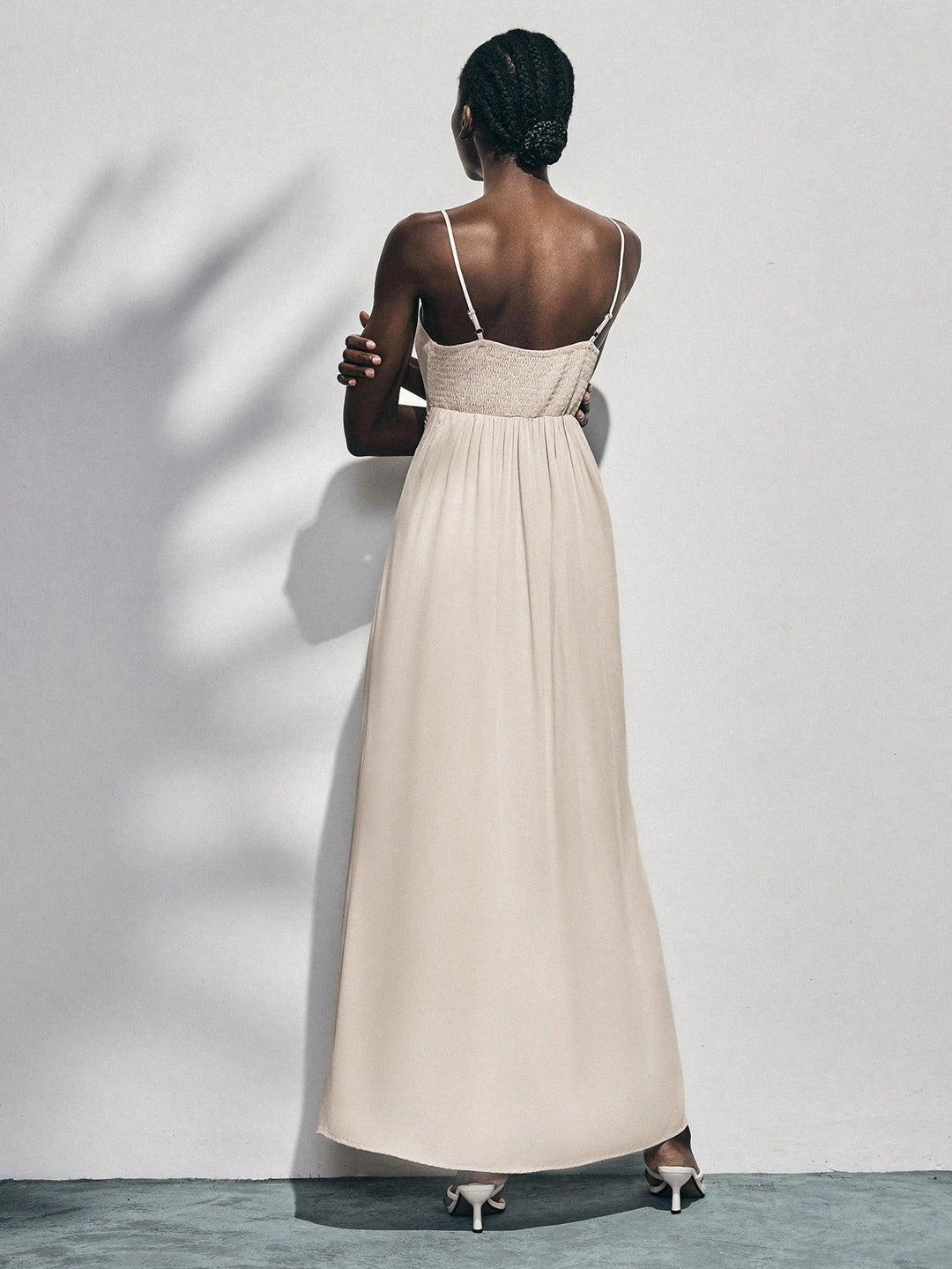 Rochie maxi SHEIN, bej