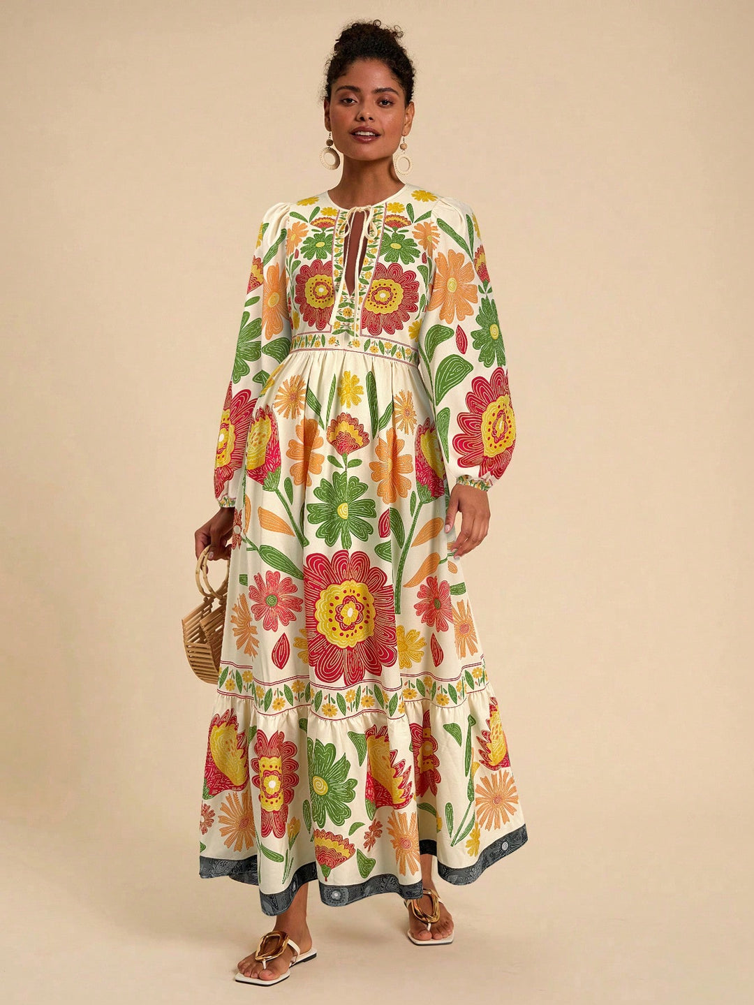 Rochie maxi SHEIN, mix culori