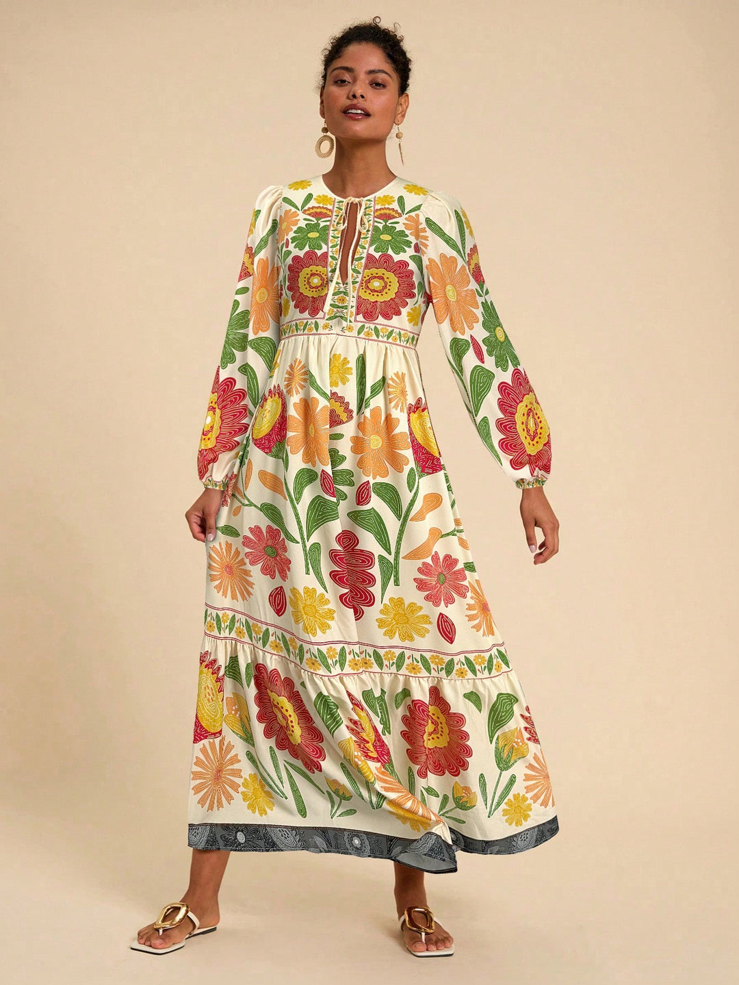 Rochie maxi SHEIN, mix culori