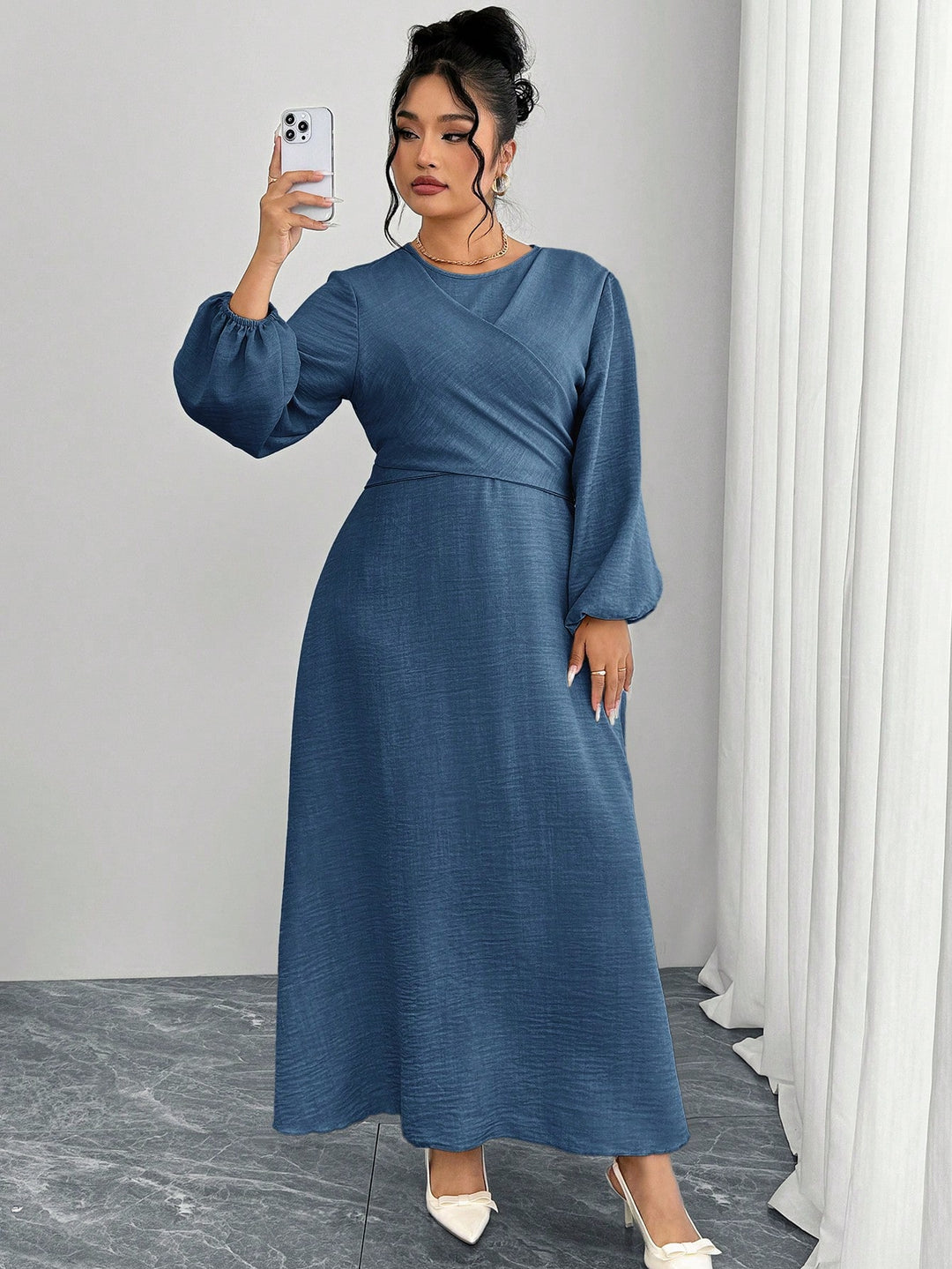 Rochie maxi SHEIN, albastru