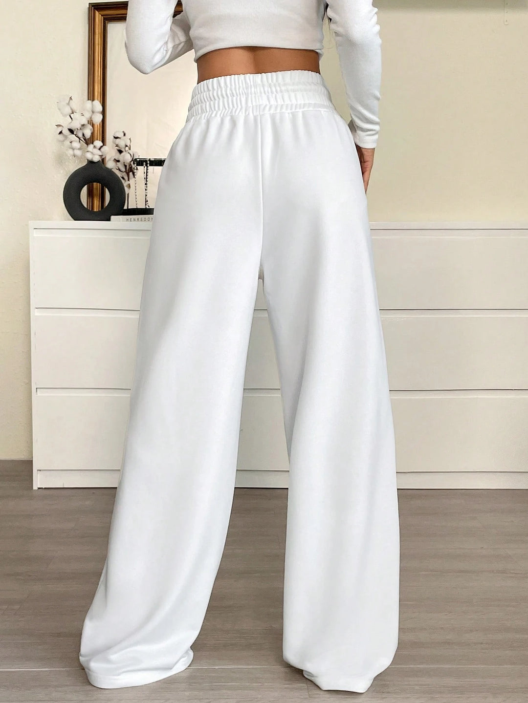Pantaloni SHEIN, alb