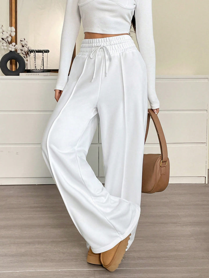 Pantaloni SHEIN, alb