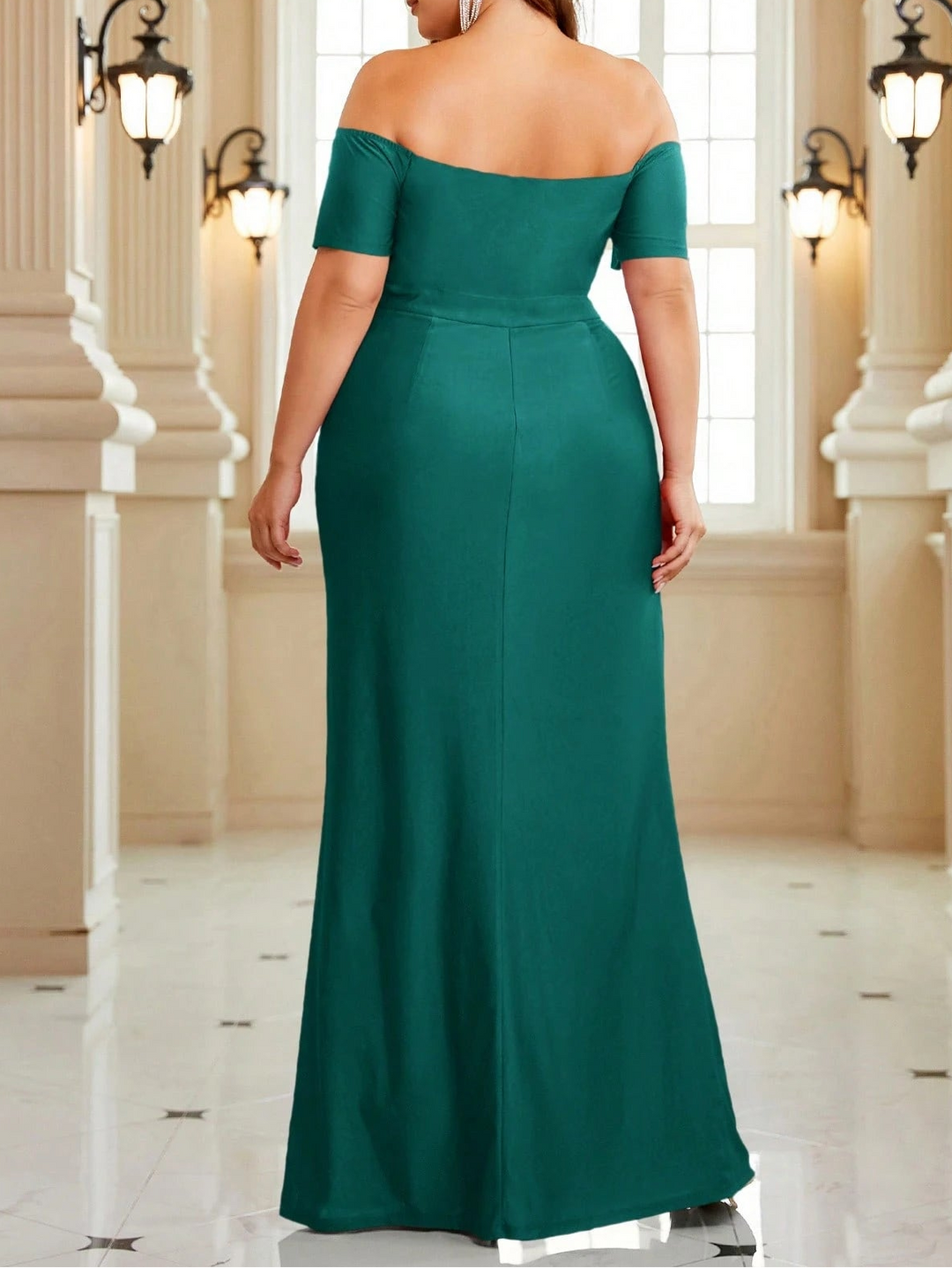 Rochie maxi SHEIN, verde