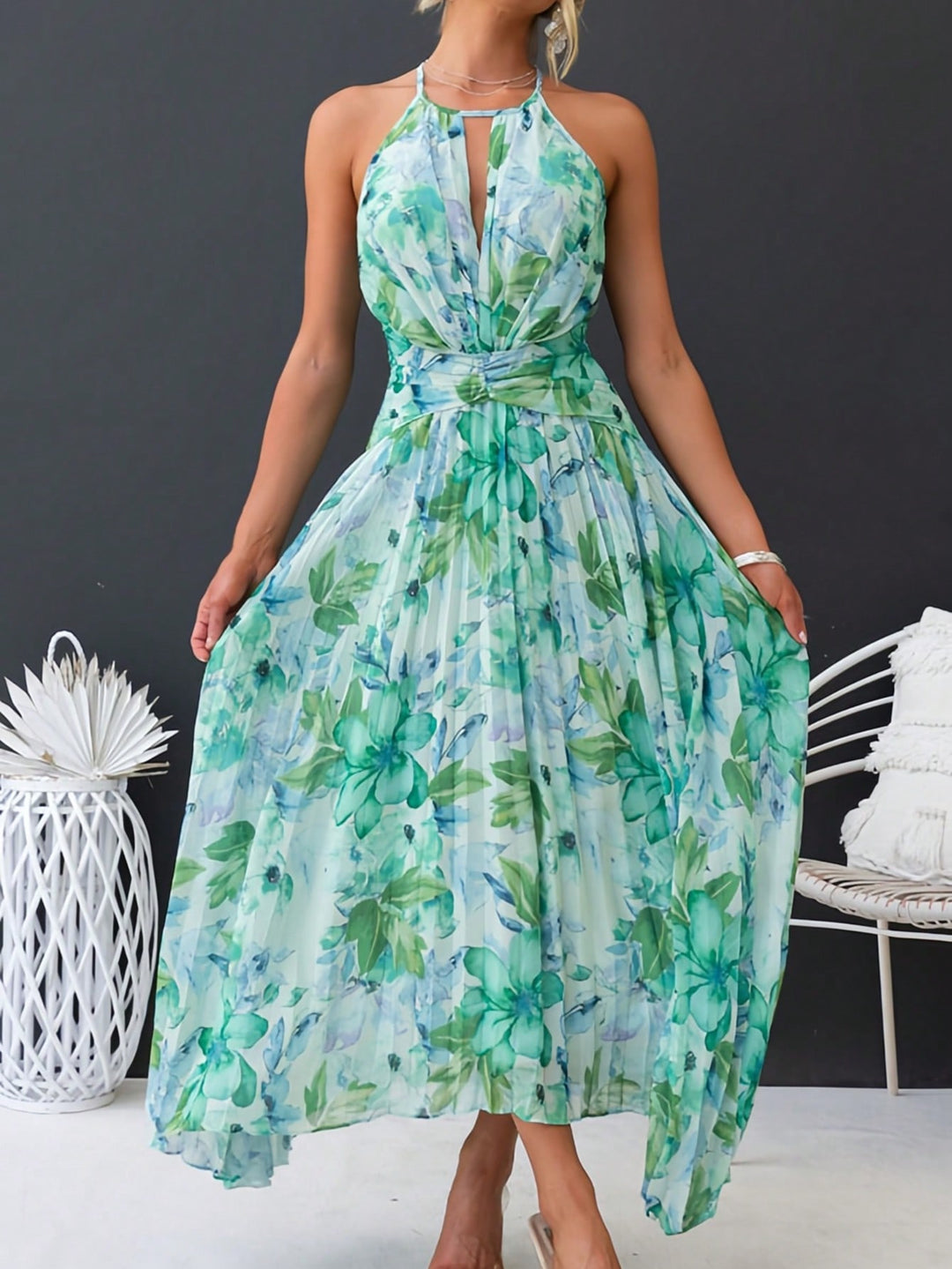 Rochie maxi SHEIN, verde
