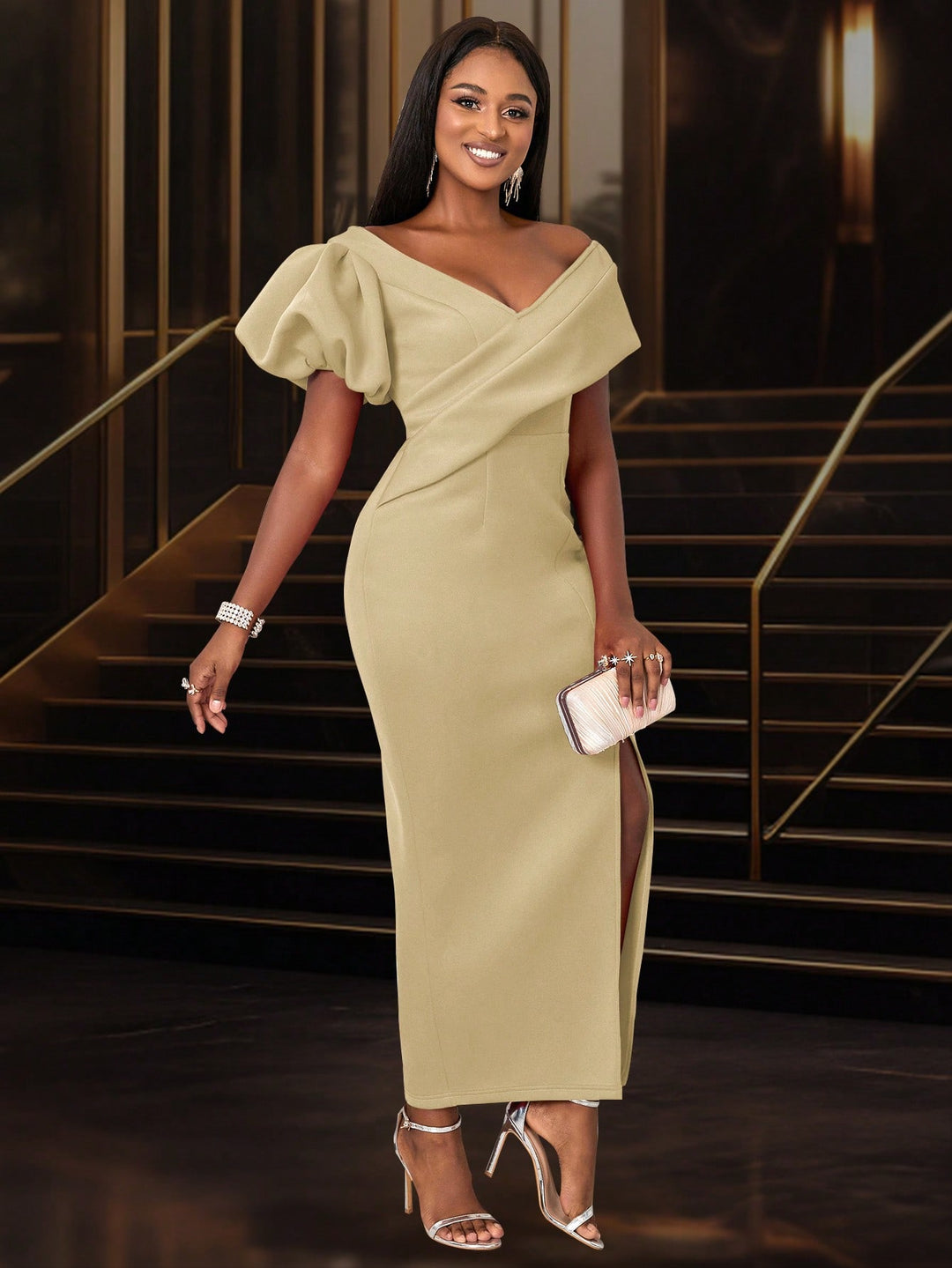 Rochie SHEIN, kaki