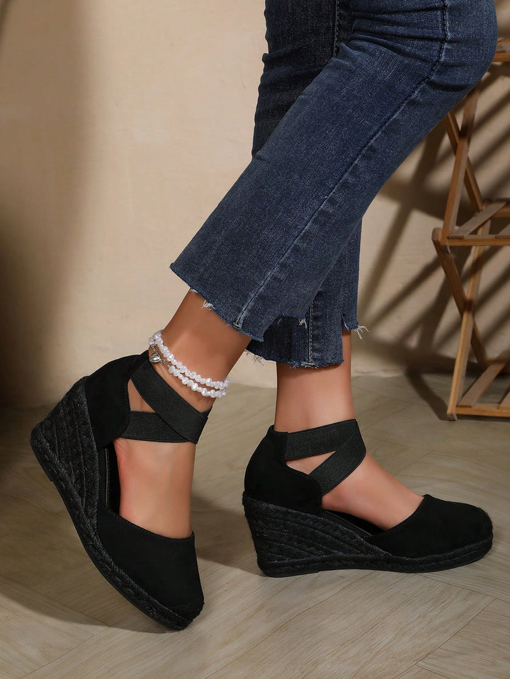 SHEIN Espadrille, fekete