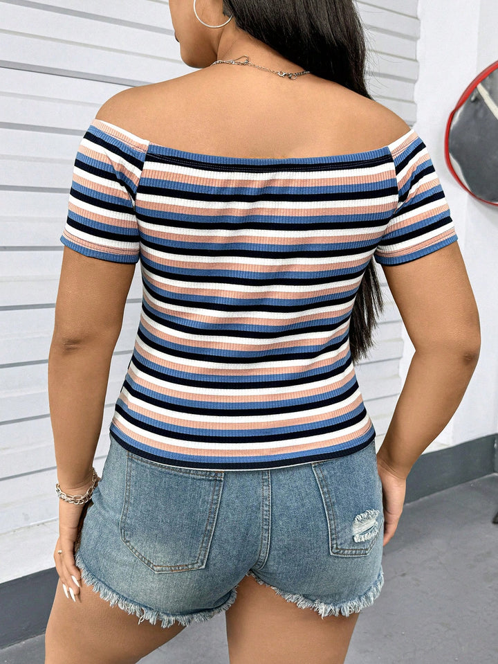 Shein Curve+ póló, vegyes színek