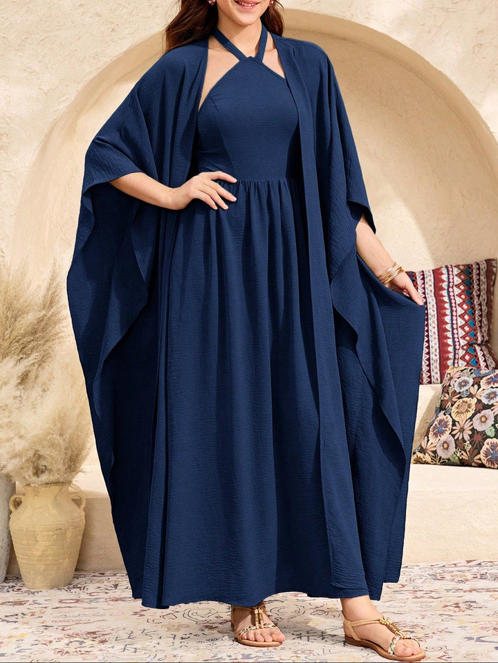 Set rochie și cardigan SHEIN, albastru