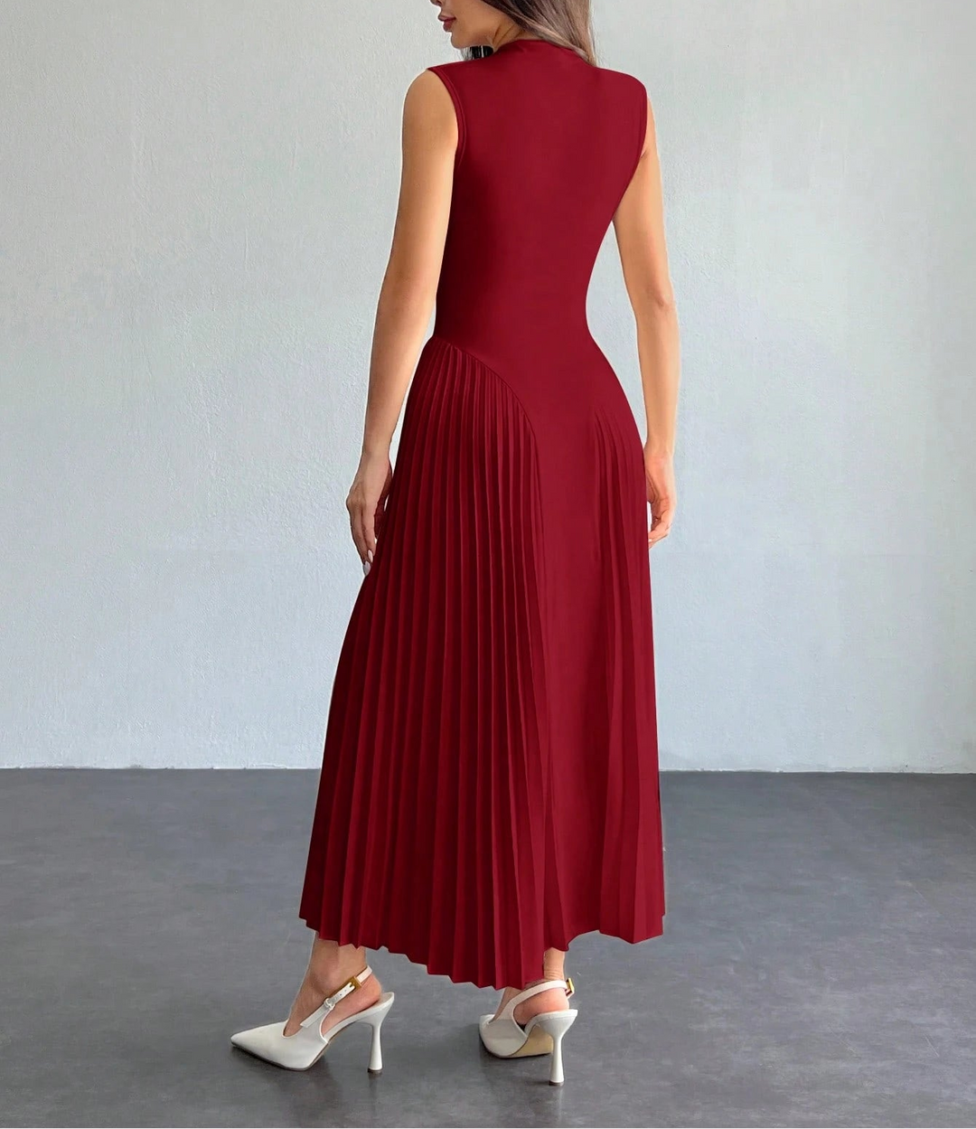 Shein maxi ruha, burgundi