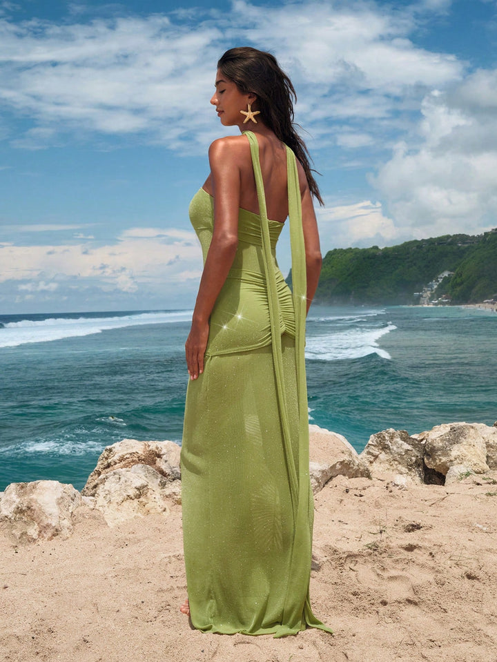 Rochie maxi SHEIN, verde