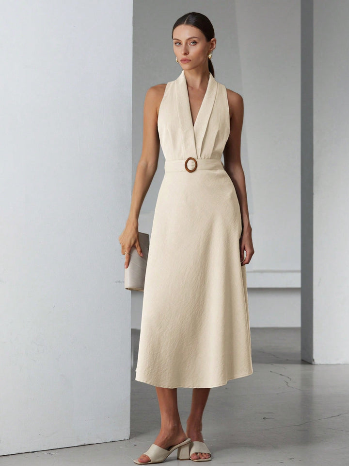 Rochie midi SHEIN, bej