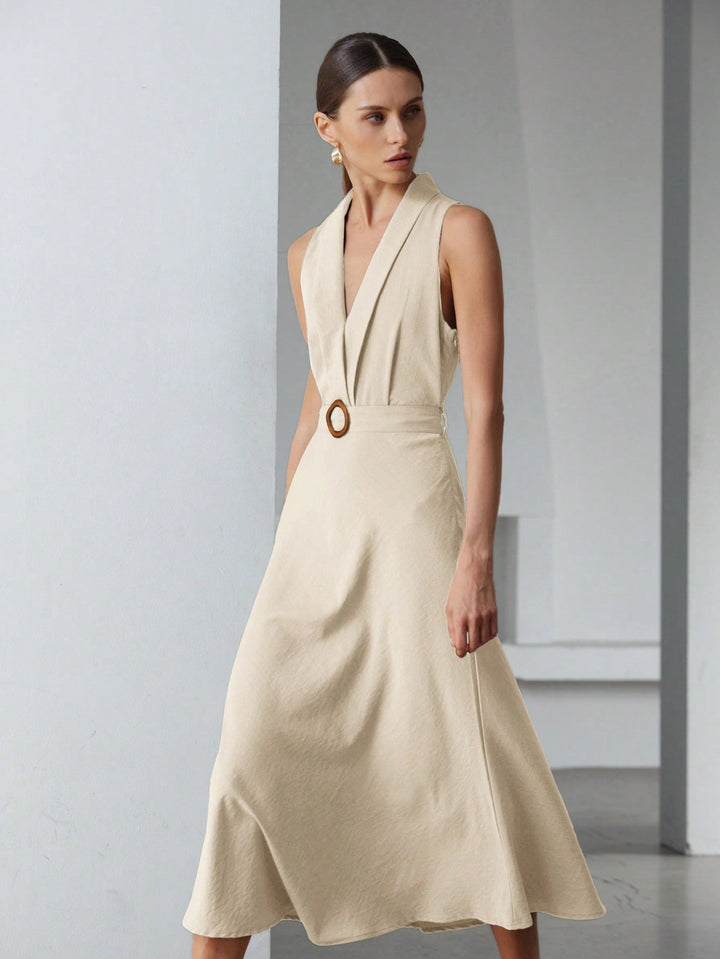 Rochie midi SHEIN, bej