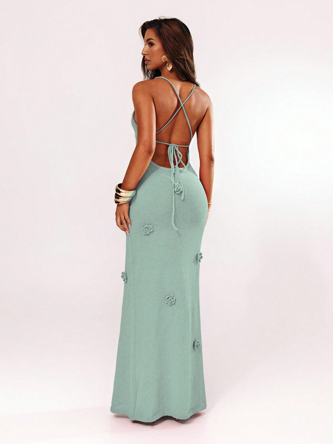 Rochie maxi SHEIN, verde