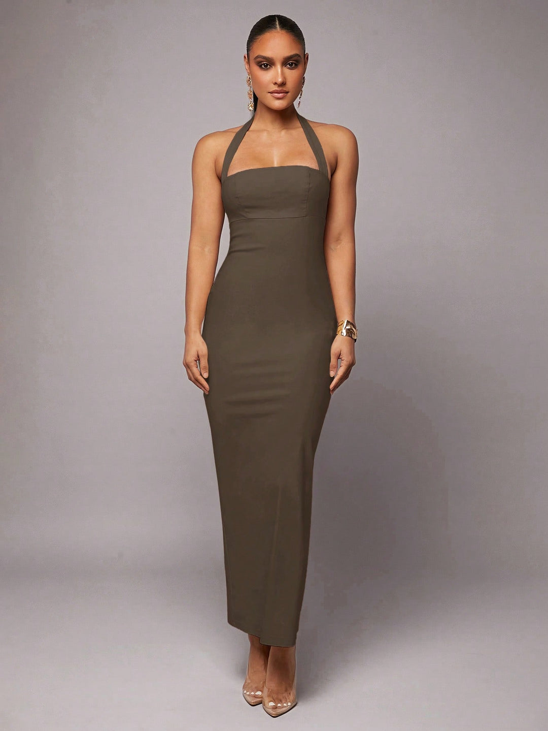 Rochie maxi SHEIN, maro