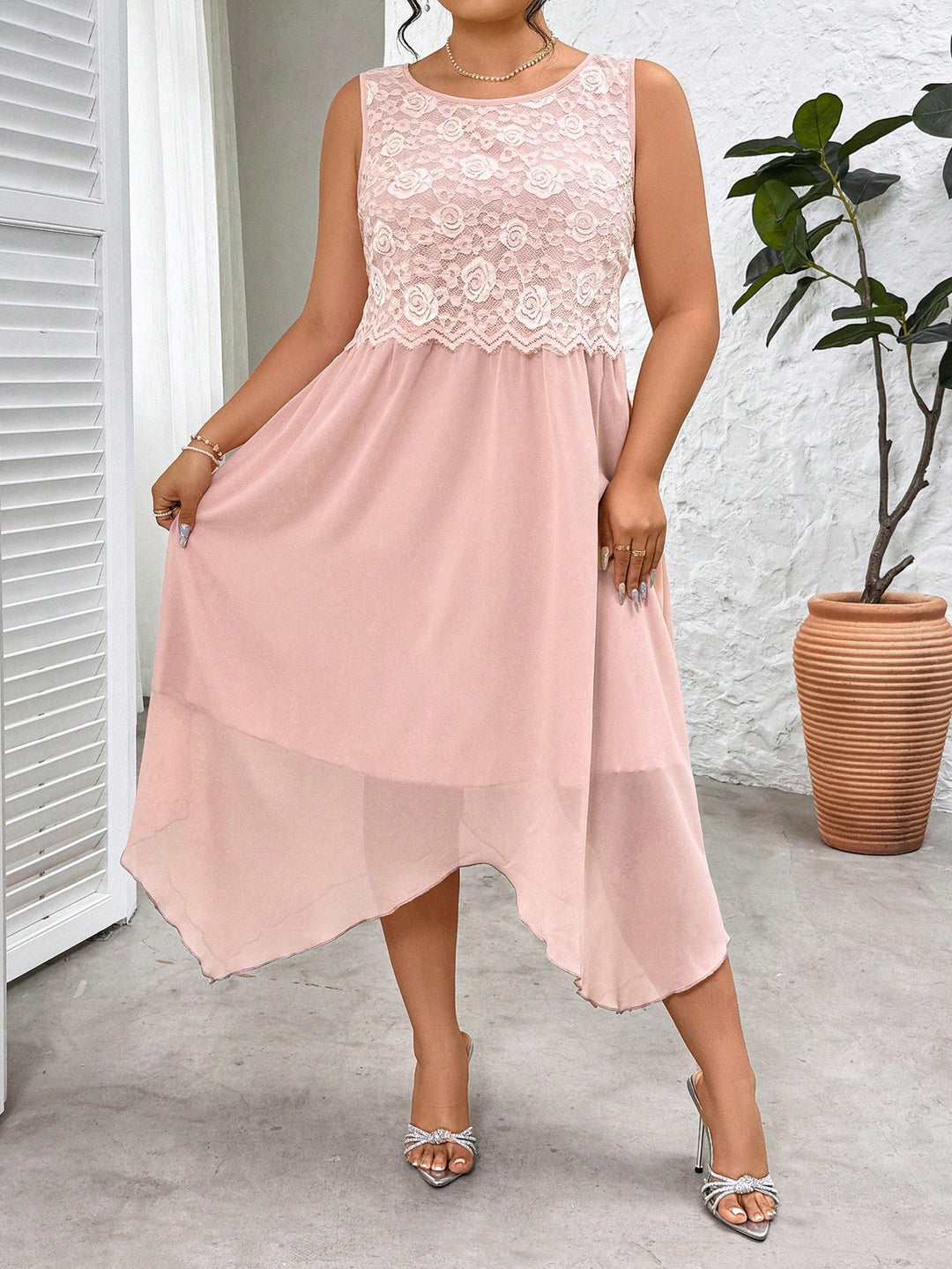 Rochie maxi SHEIN, roz