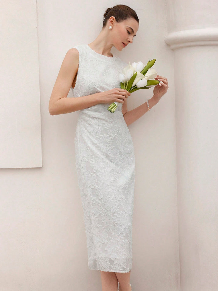 Rochie midi SHEIN, alb
