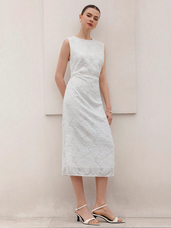 Rochie midi SHEIN, alb