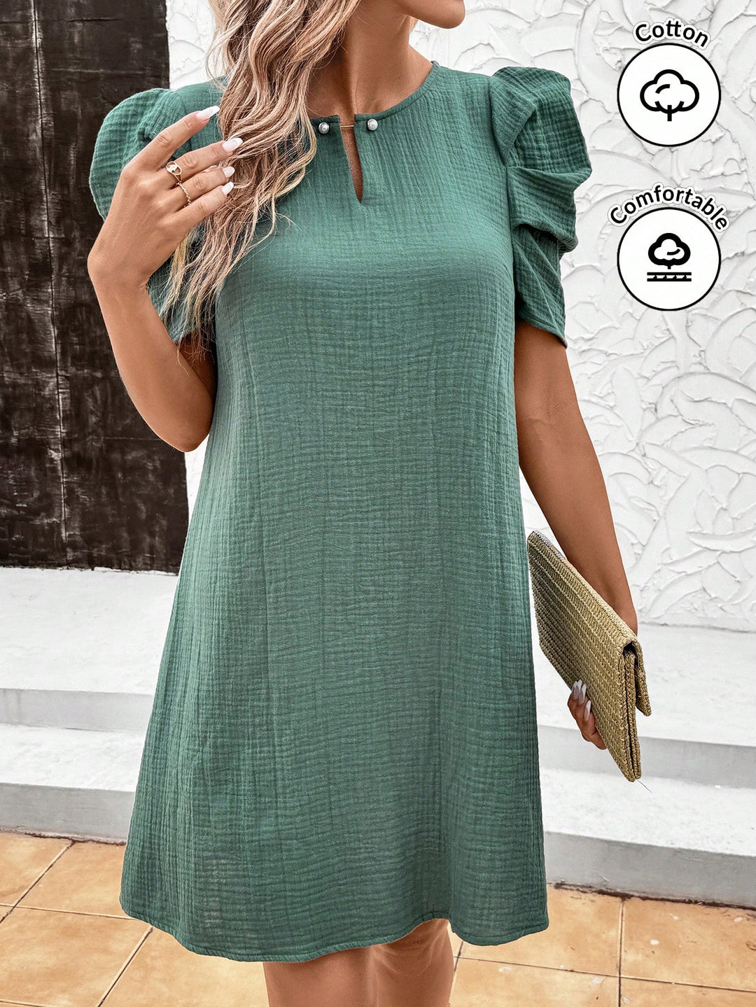 Rochie scurtă SHEIN, verde