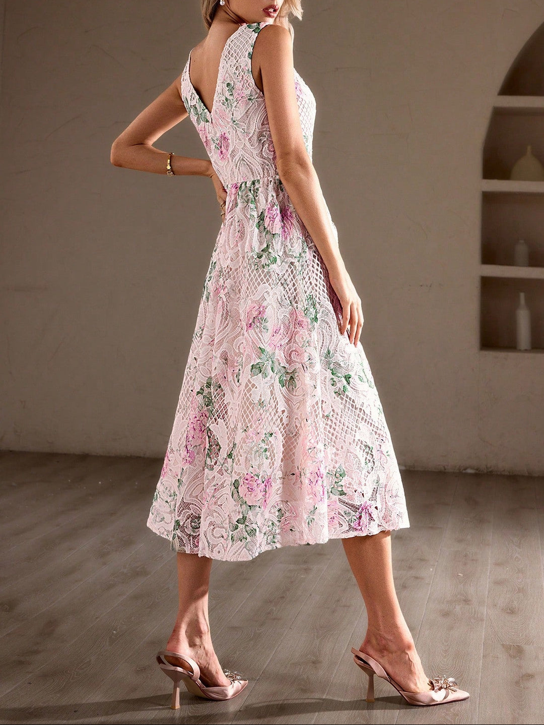 Rochie midi SHEIN, mix culori