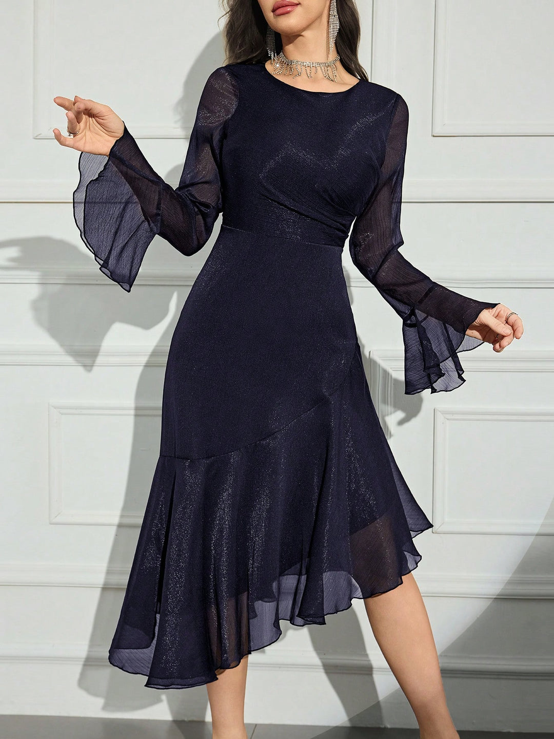 Rochie midi SHEIN, albastru