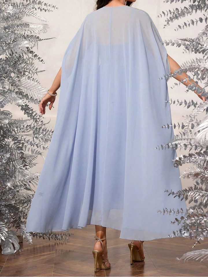 Set rochie și cardigan Shein, albastru
