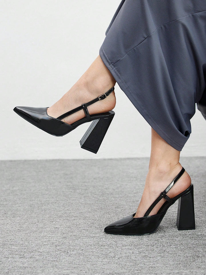 Pantofi cu toc SHEIN, negru