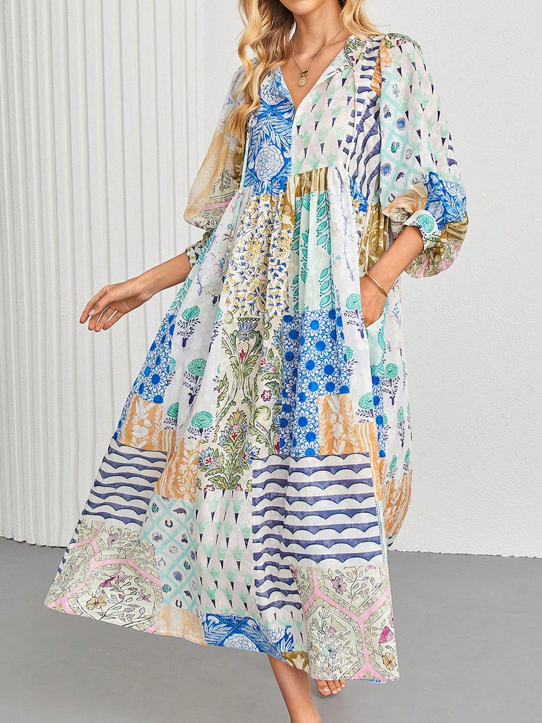 Rochie maxi SHEIN, albastru