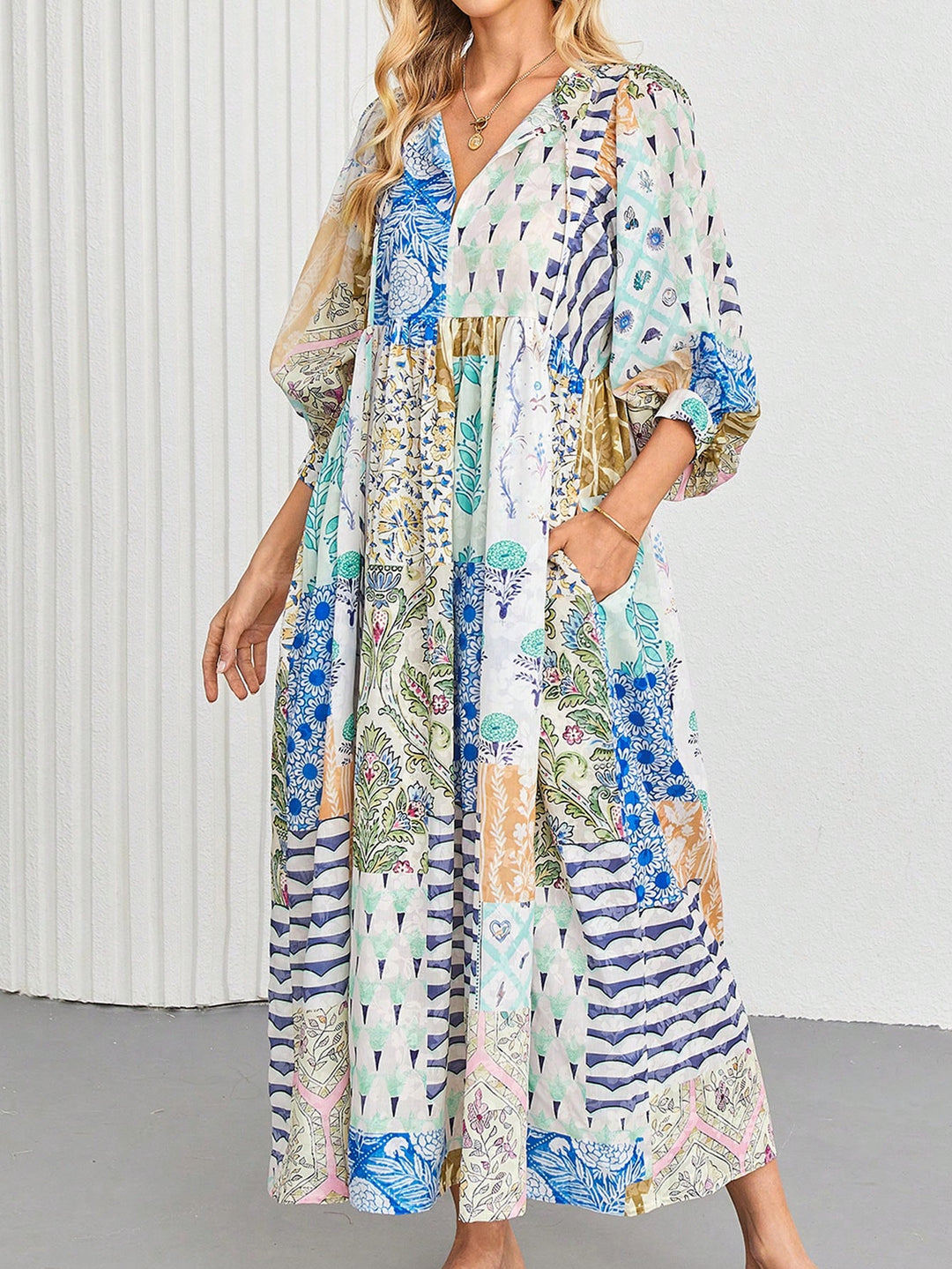 Rochie maxi SHEIN, albastru