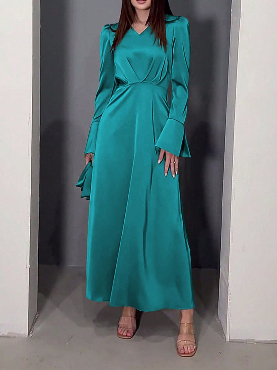Rochie maxi SHEIN, verde