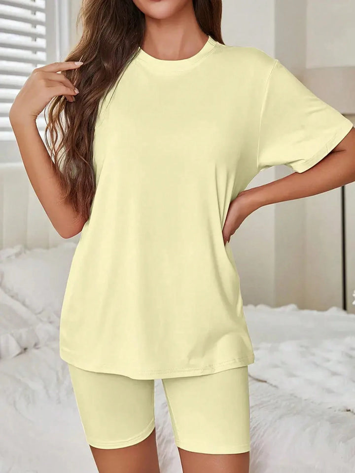 Compleu pijamale SHEIN, galben