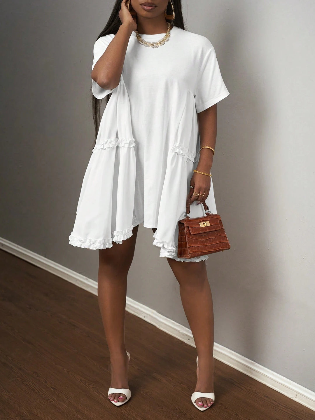 Rochie mini SHEIN, alb