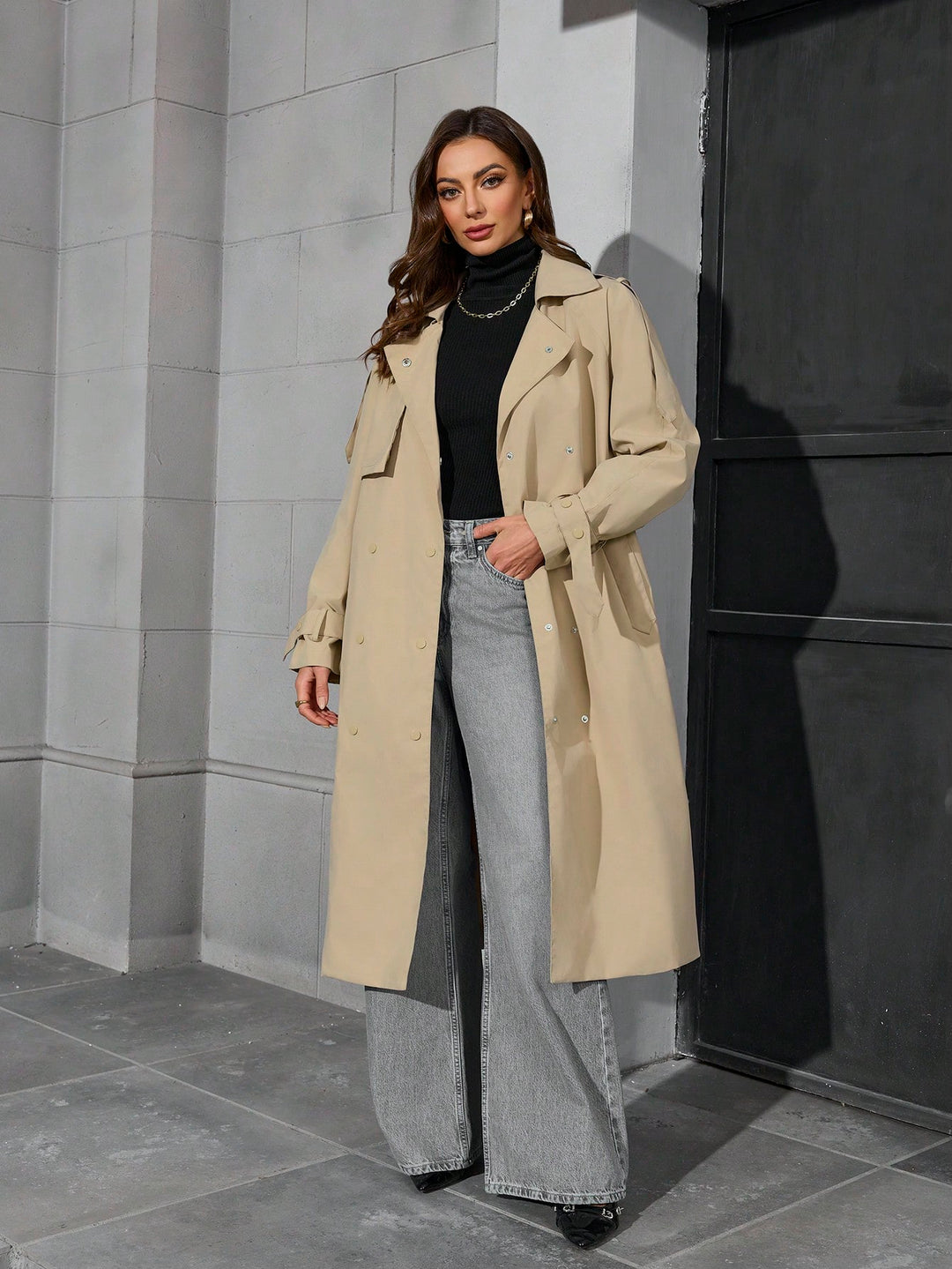 Trench SHEIN, bej