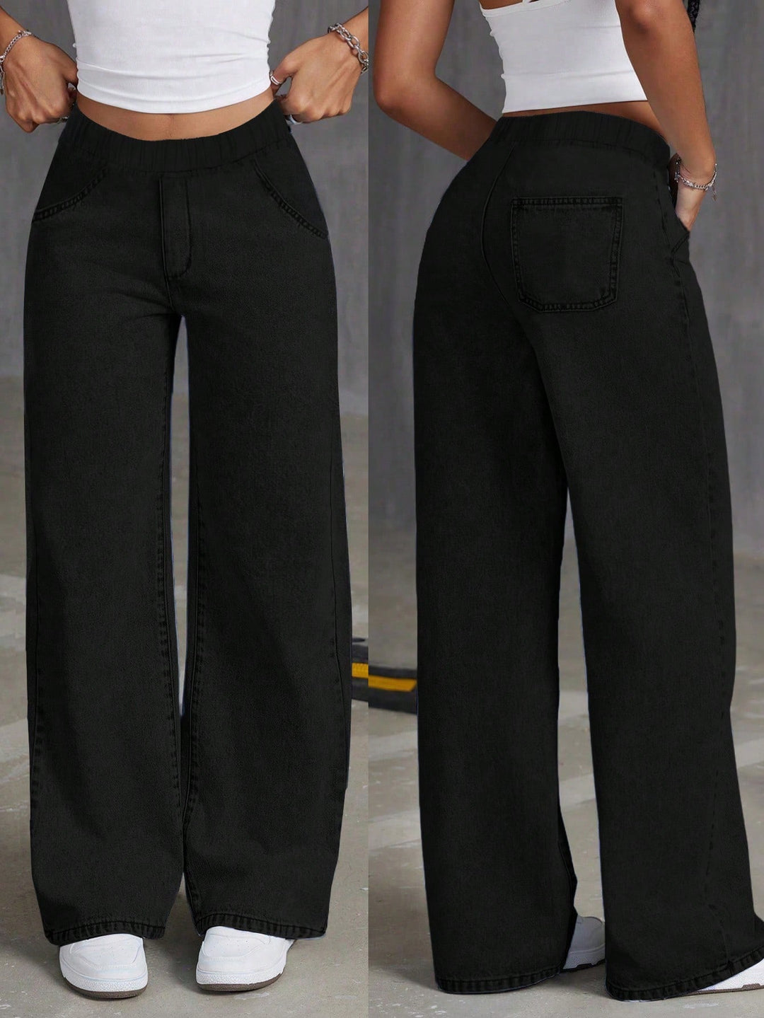 Pantaloni SHEIN, negru