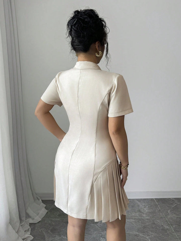 Rochie minib Shein Curve+, bej