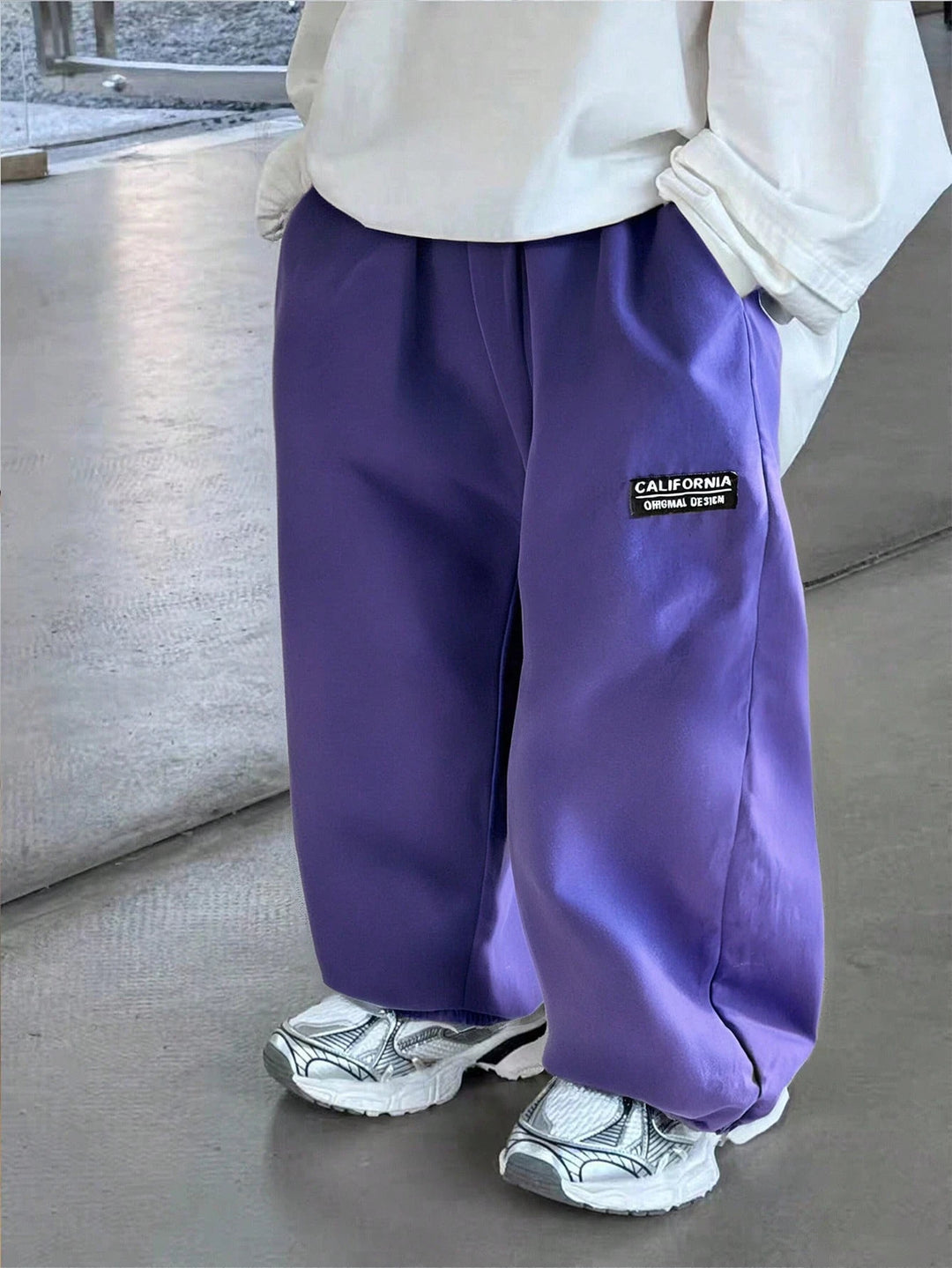 Pantaloni de trening SHEIN, mov