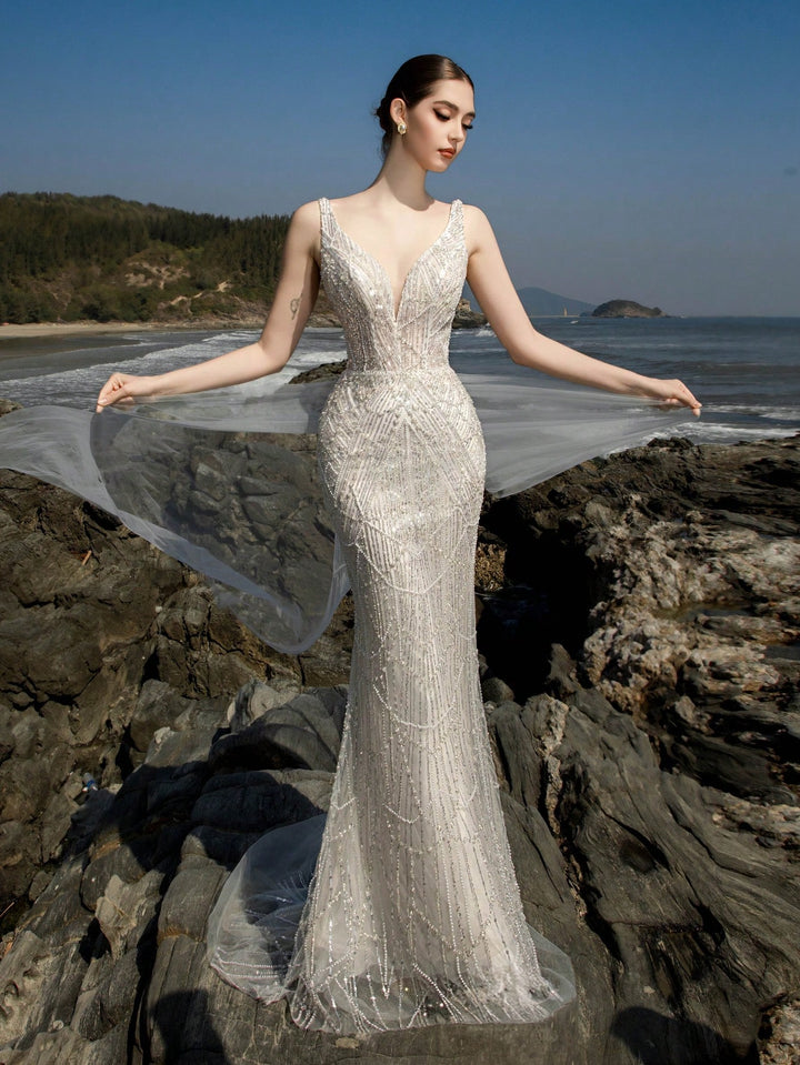 Rochie de mireasă SHEIN, alb