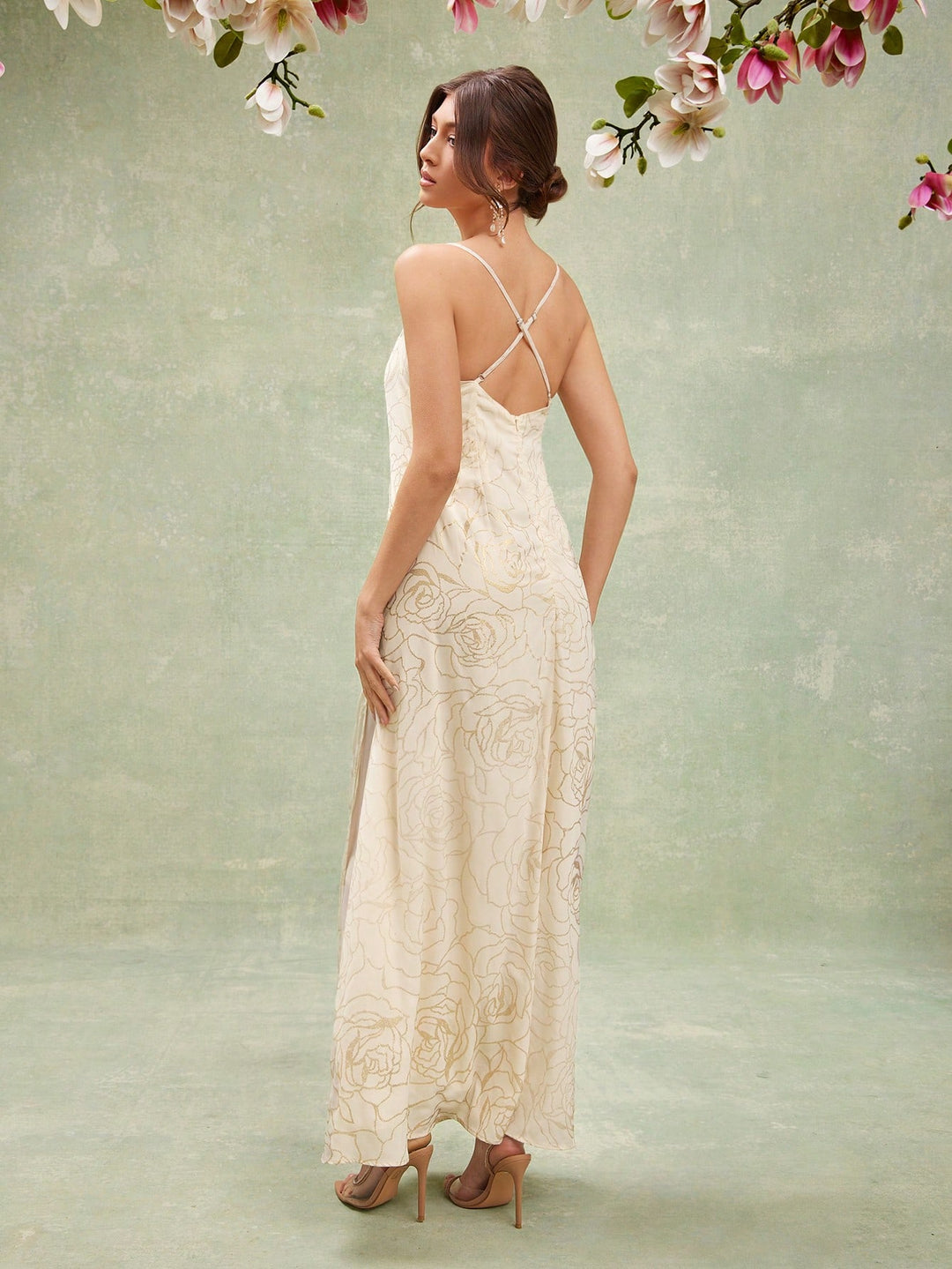 Rochie maxi SHEIN, bej