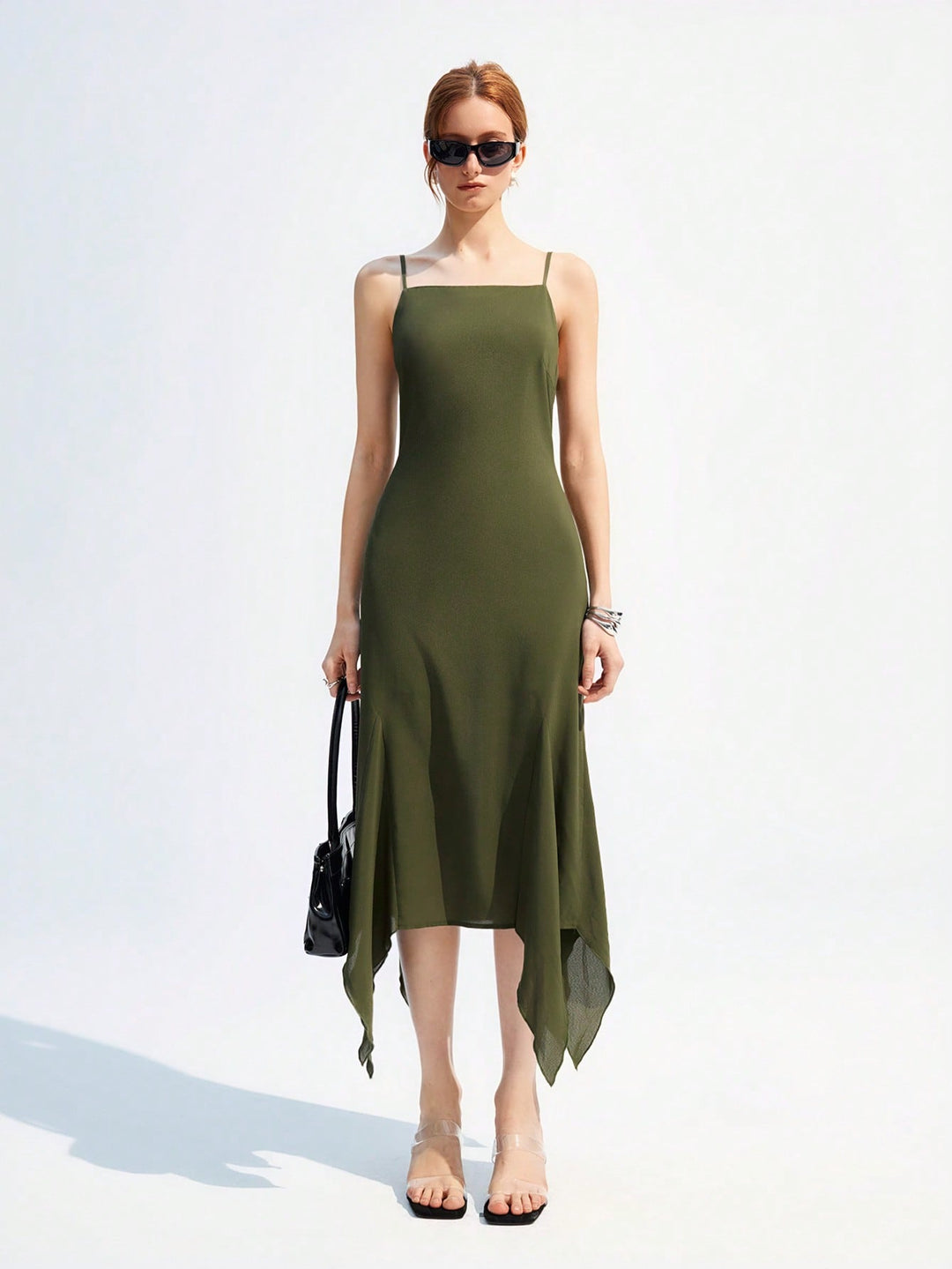 Rochie maxi SHEIN, verde