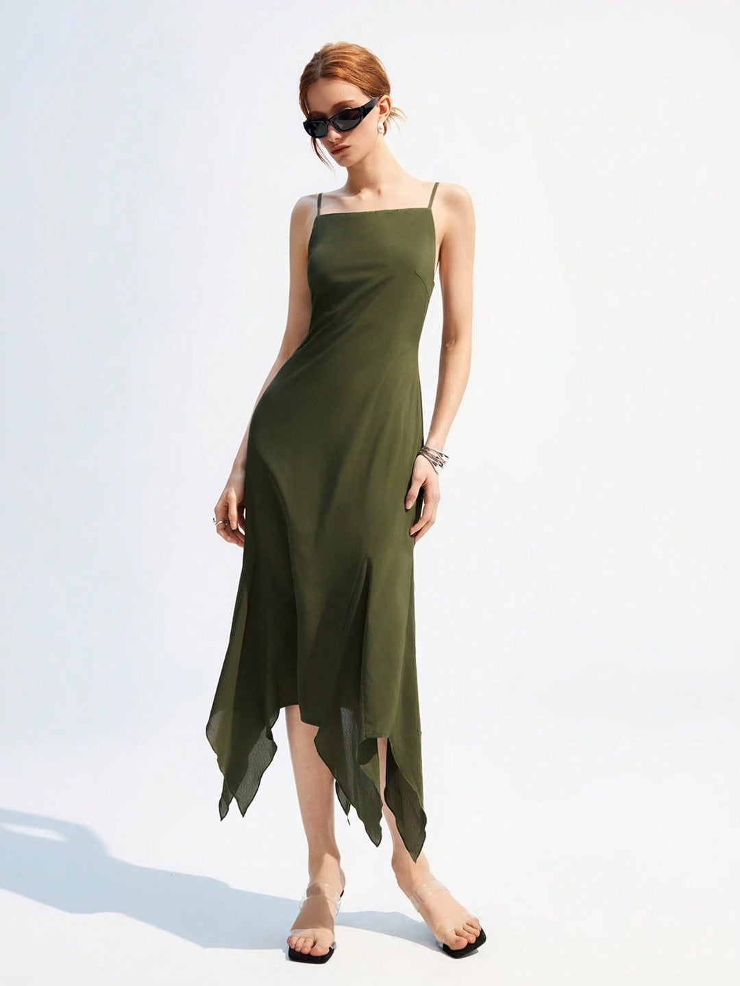 Rochie maxi SHEIN, verde