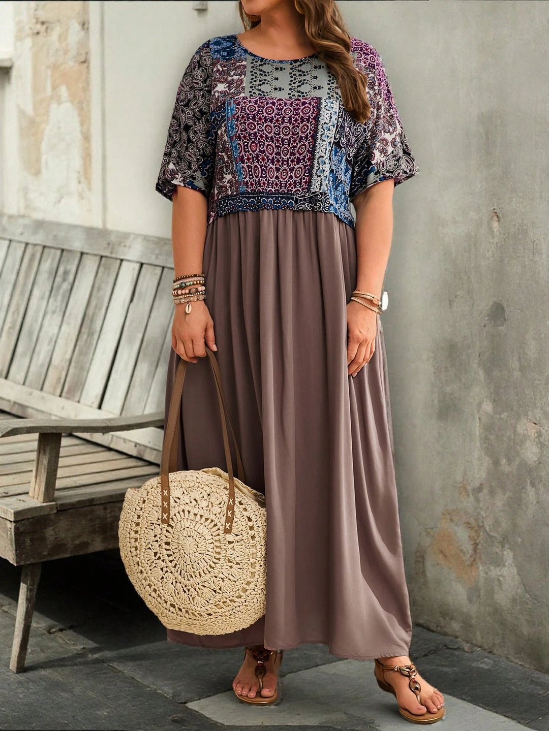 Rochie maxi SHEIN, mix culori
