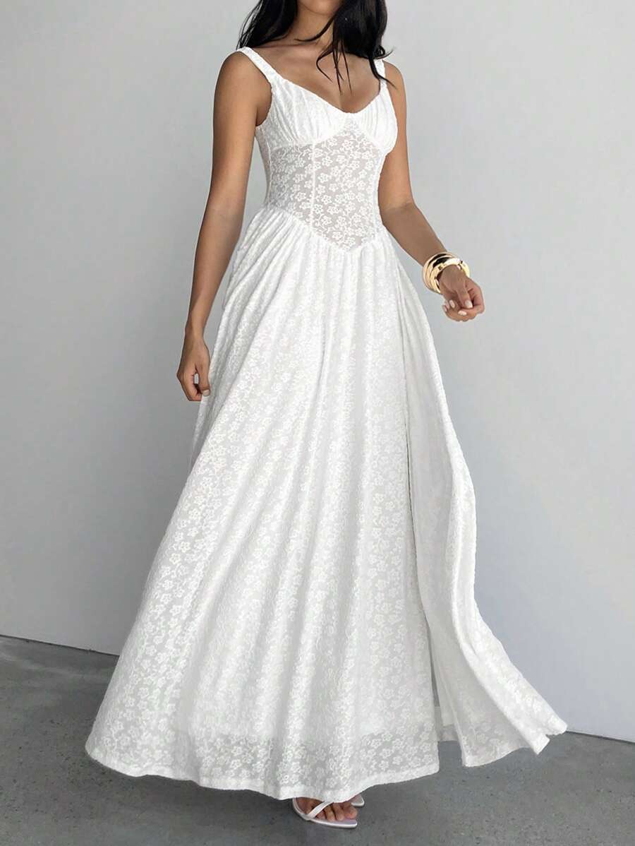 Rochie maxi SHEIN, alb