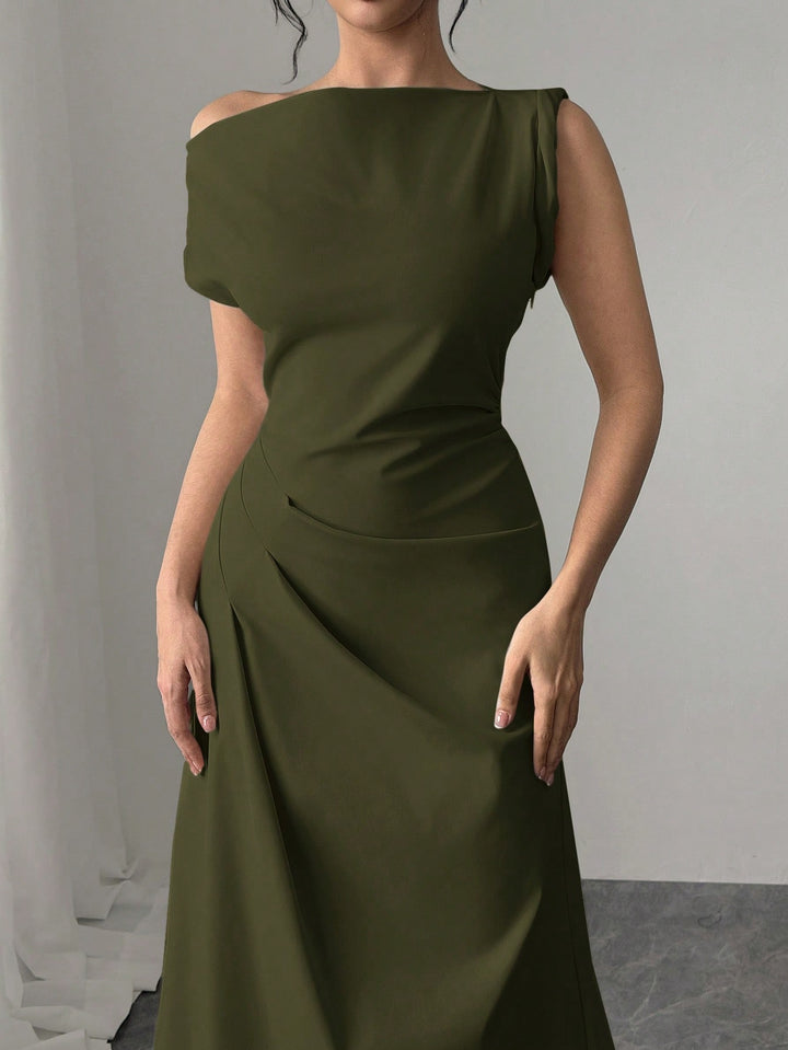 Rochie maxi SHEIN, kaki