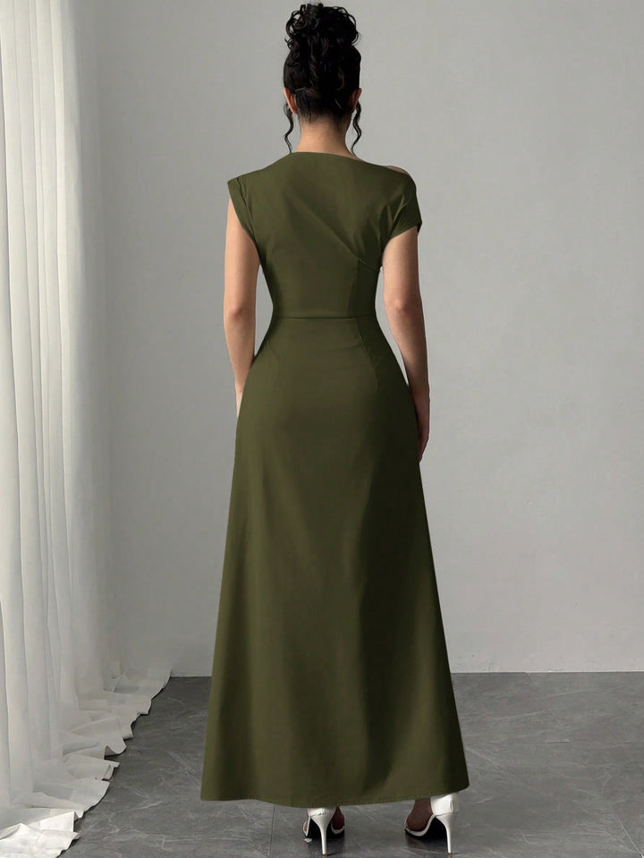 Rochie maxi SHEIN, kaki