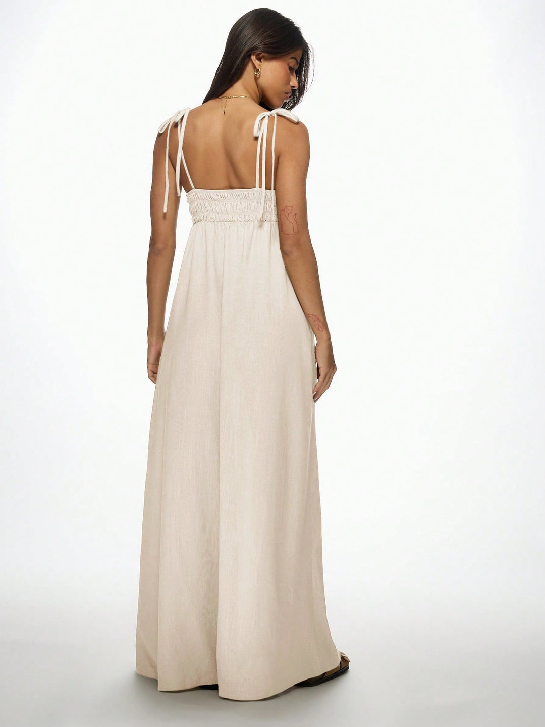 Rochie maxi SHEIN, crem