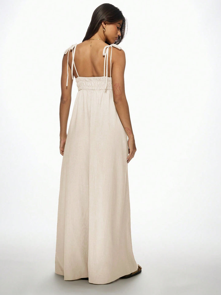 Rochie maxi SHEIN, crem