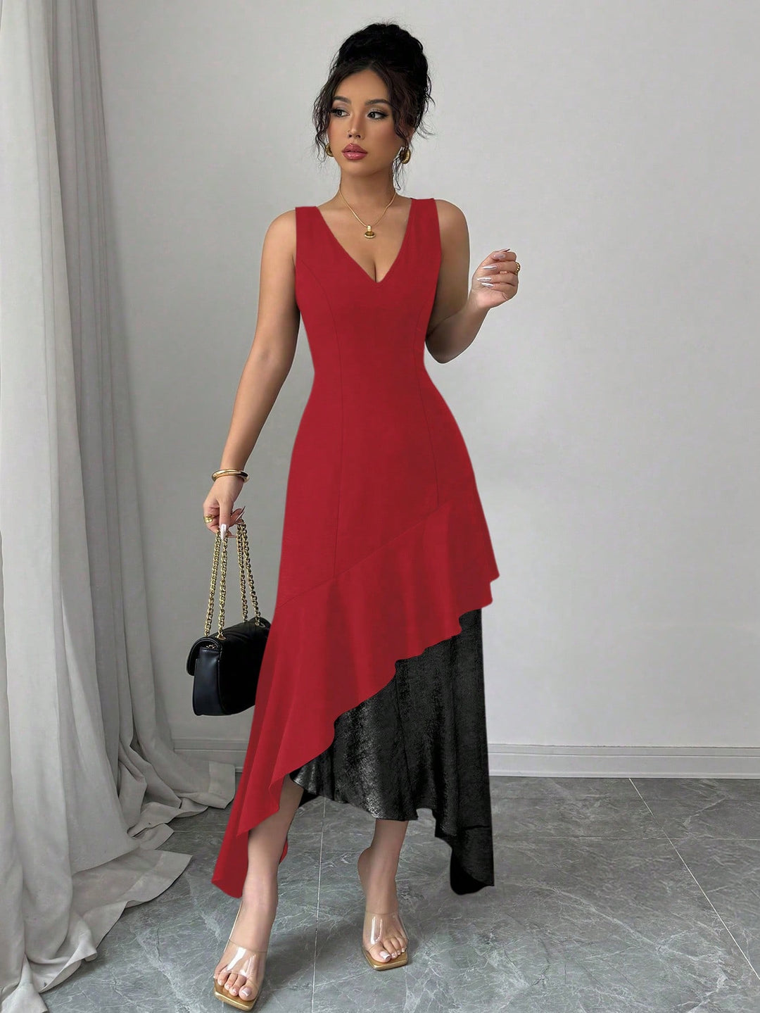 Rochie maxi SHEIN, roșu