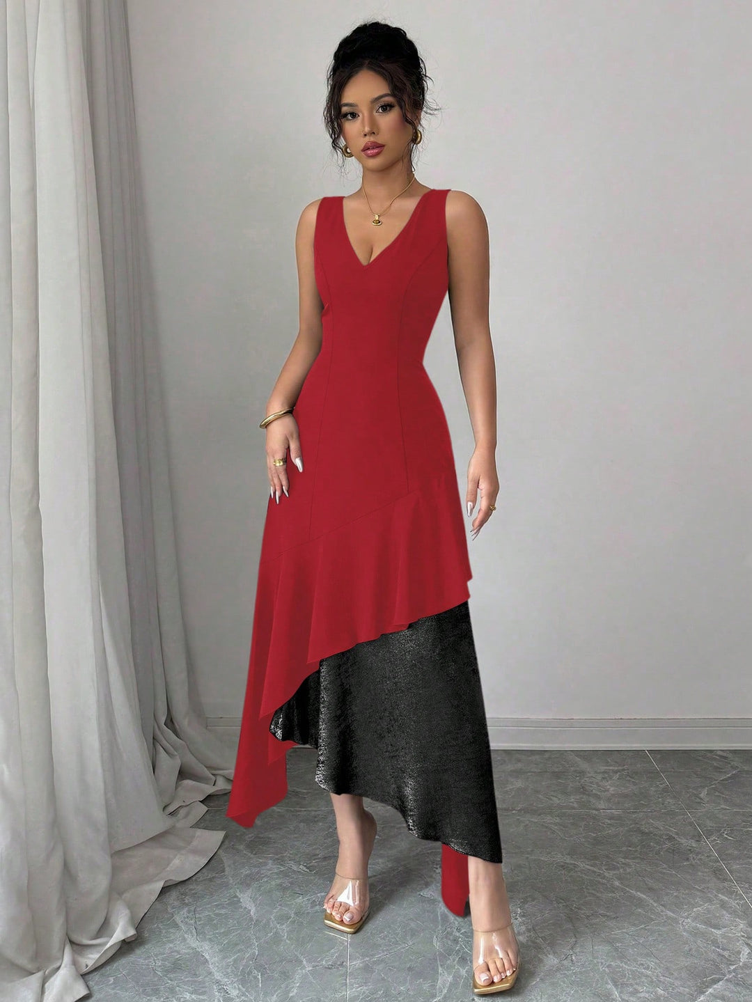 Rochie maxi SHEIN, roșu