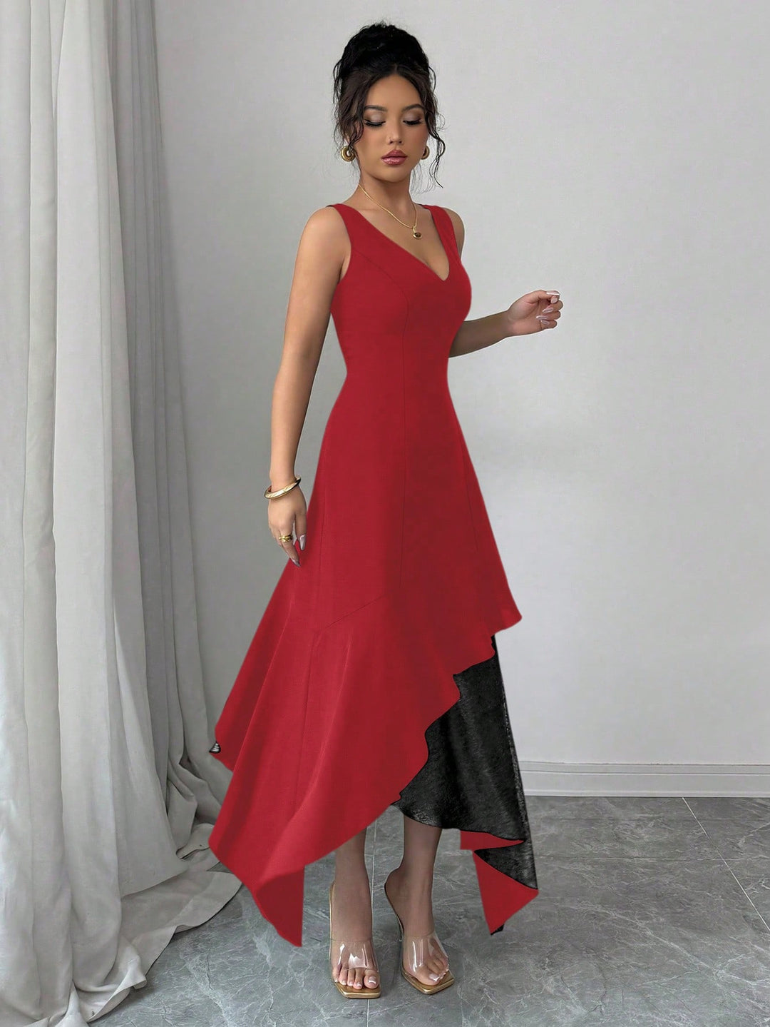 Rochie maxi SHEIN, roșu