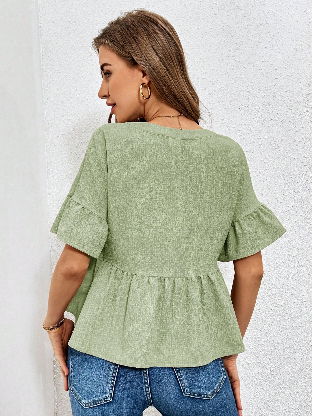 Bluza casual SHEIN, verde